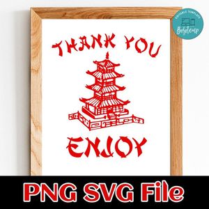 Chinese Take Out Thank You Enjoy PNG design template
