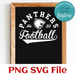 Panthers Football Team SVG Customizable