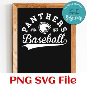 Panthers Baseball Team SVG Customizable