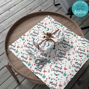 Personalised Merry Christmas Gift Wrap Customizable