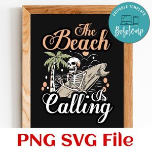 The beach is calling SVG PNG design template