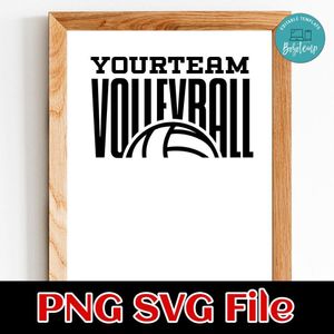 Volleyball custom Name PNG SVG design template