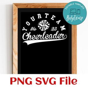 Cheerleader Team Template SVG Customizable