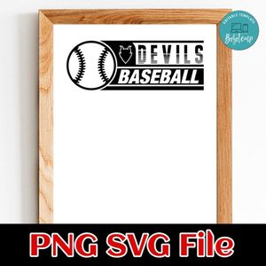 Devils Baseball SVG design template