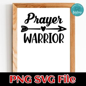 Prayer Warrior PNG SVG design template