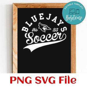 Bluejays Soccer Team SVG Customizable