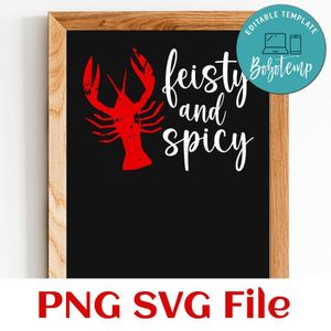 Feisty and spicy PNG SVG file template