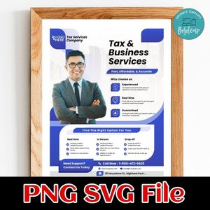 Tax Prep Flyer Template Customizable Instant Download