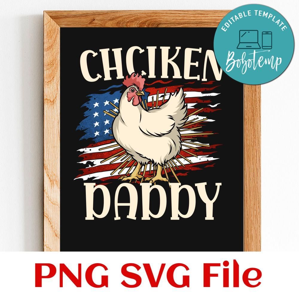 Chicken Daddy SVG PNG Bobotemp