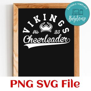 Vikings Cheerleader Team SVG Customizable