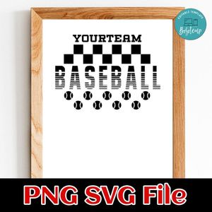Baseball Team Banner SVG design template