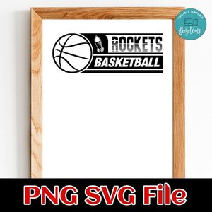 Rockets Basketball SVG design template
