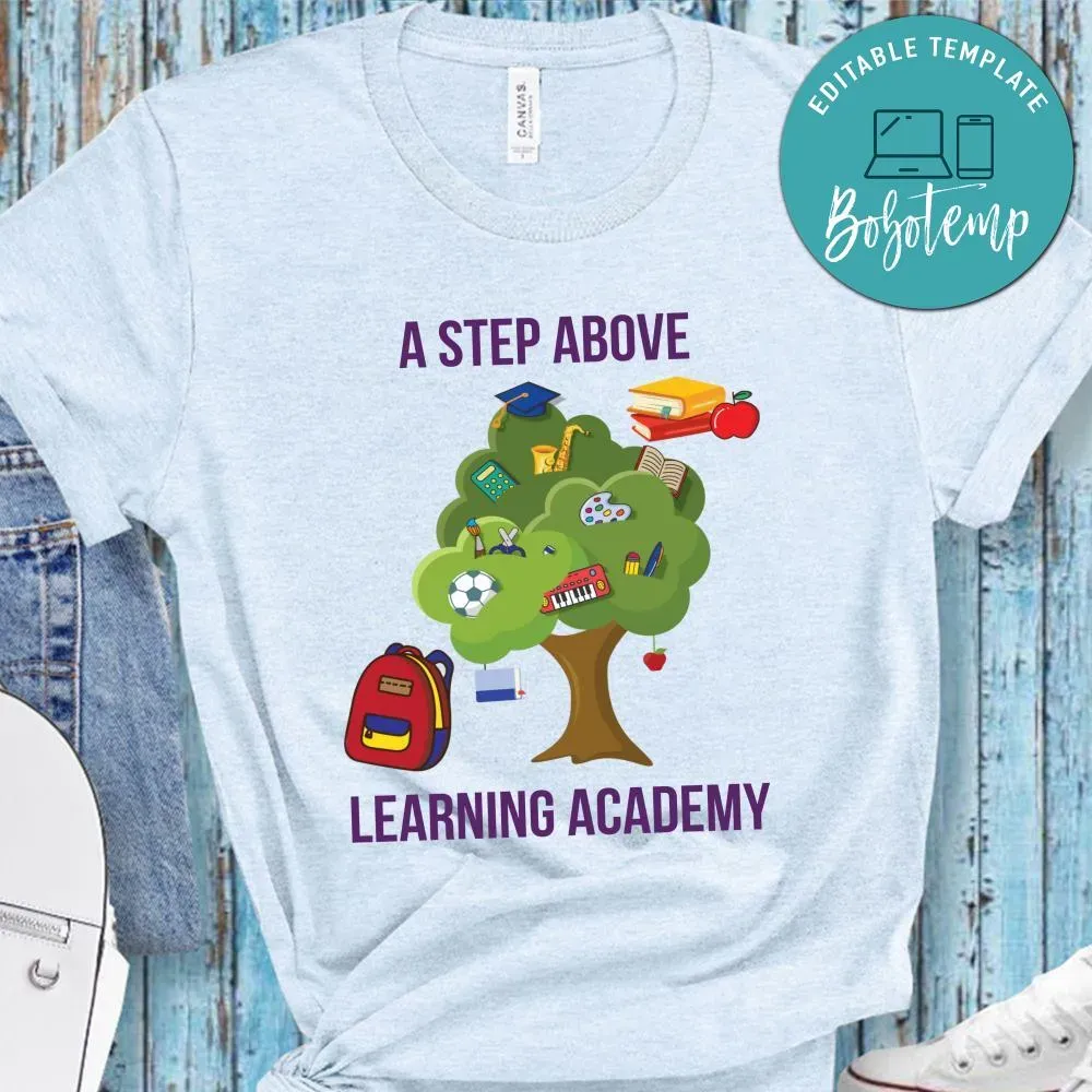 A Step above learning academy PNG file template Bobotemp