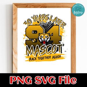 Custom Mascot School Reunion Customer Request PNG file template