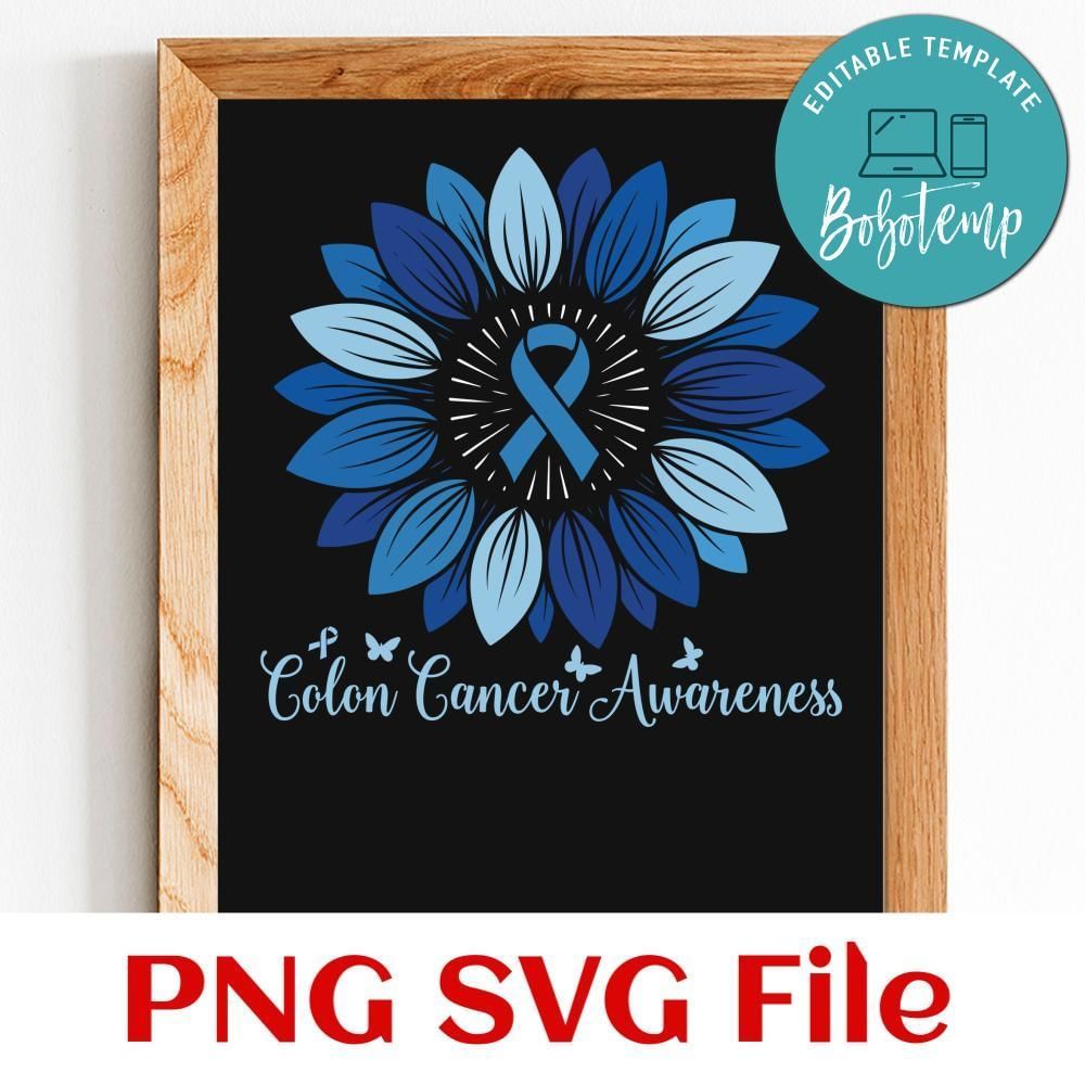 Colon Cancer Awareness Customer Request PNG file template