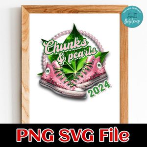 AKA Chucks and Pearls Customer Request PNG file template