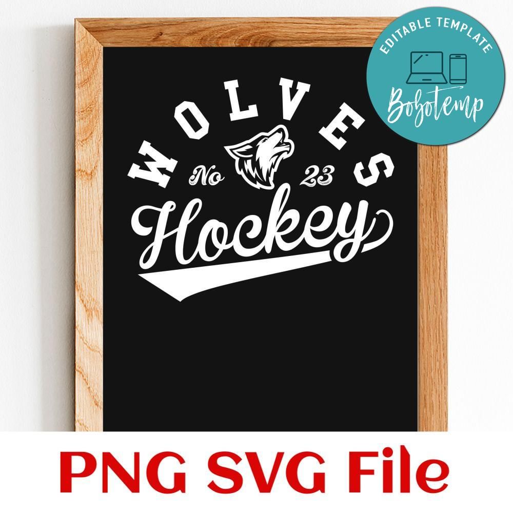 Wolves Hockey Team SVG Customizable | Bobotemp