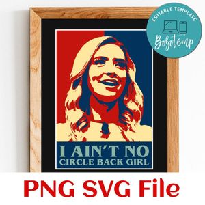 Circle Back Girl SVG PNG design template