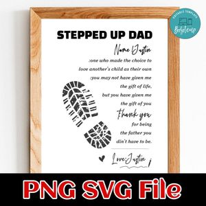Stepped up dad SVG PNG design template