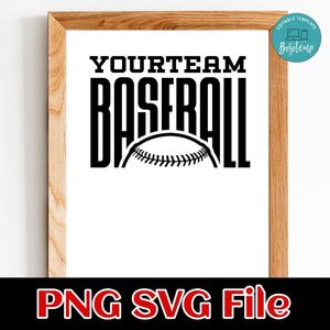Baseball custom Name PNG SVG design template