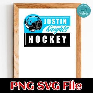 Hockey Custom Name Team Name SVG design template