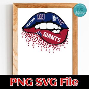 Lips New York Giants PNG file template