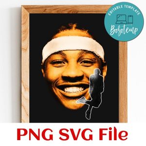 Big face melo tee PNG design template