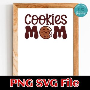 Cookie Mom PNG SVG Customizable Instant Download