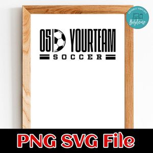 Soccer Team Sign SVG design template