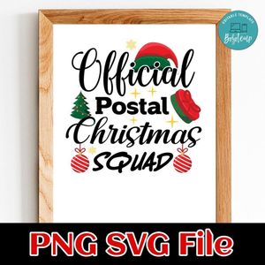 Official Postal Christmas Squad Customer Request PNG file template