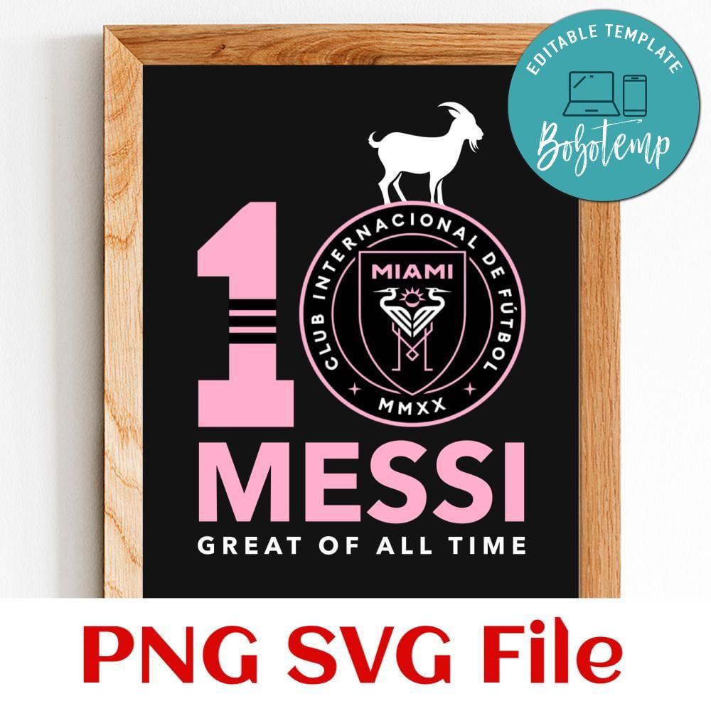 Miami 10 GOAT SVG PNG | Bobotemp