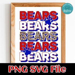 Bears PNG design template