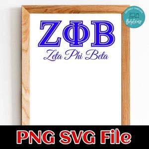 Zeta Phi Beta PNG SVG file template