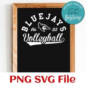 Bluejays Volleyball Team SVG Customizable