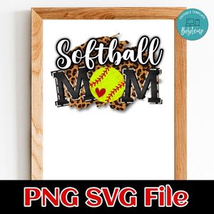Softball mom PNG design template