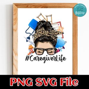 Caregiver life PNG file template