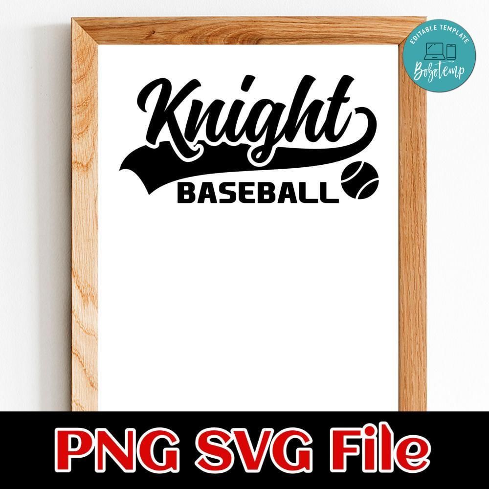 Baseball swoosh team name svg png SVG PNG Customizable Instant Download