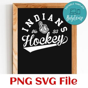 Indians Hockey Team SVG Customizable