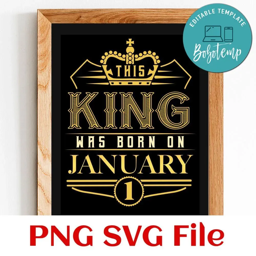 This King Was Born Customer Request PNG | Bobotemp