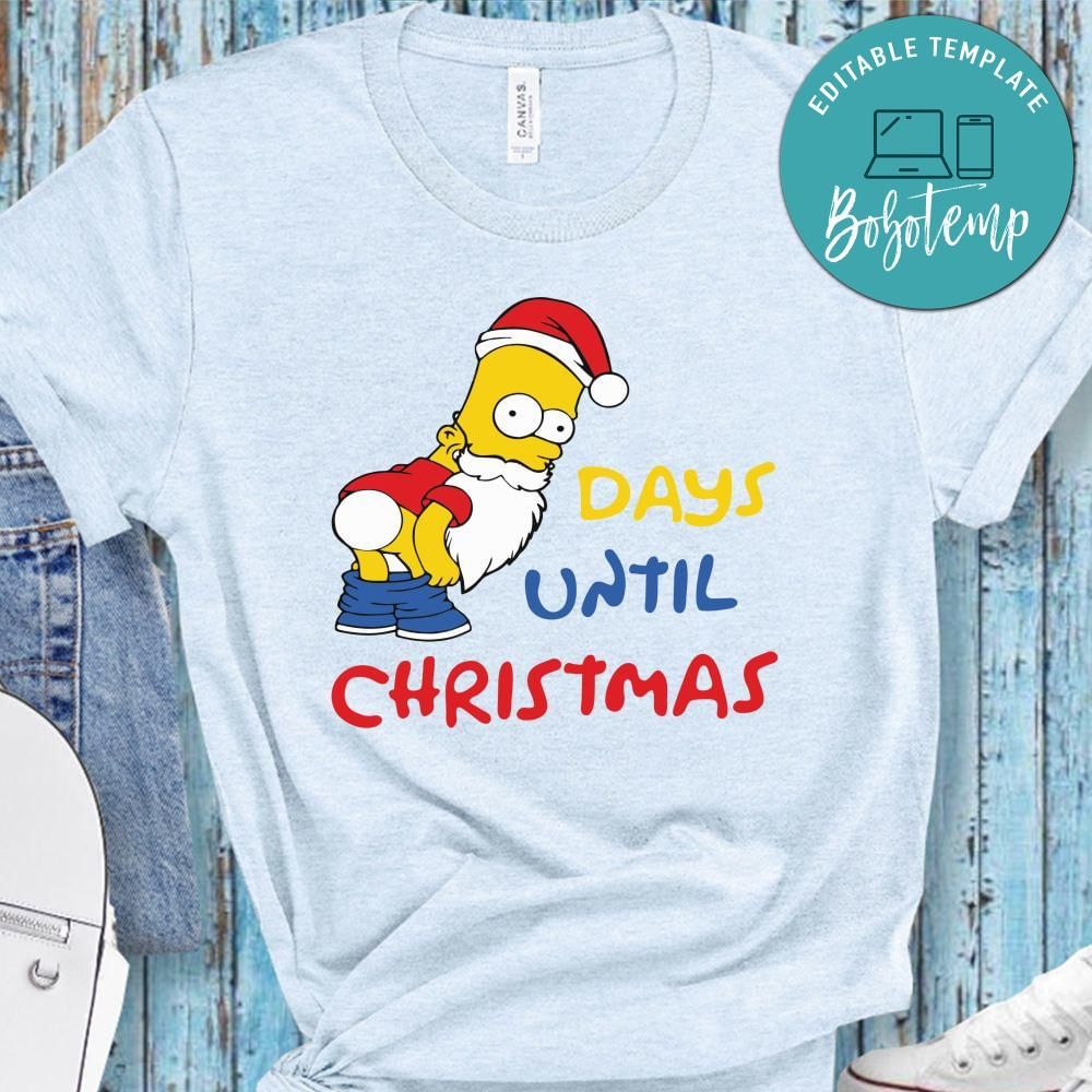 Homer Simpson Days Until Christmas PNG file template Bobotemp