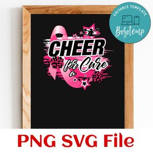 Cheer for a cure PNG design template