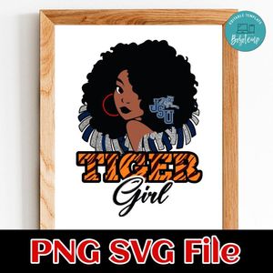 Jackson State Tiger Girl PNG SVG file template