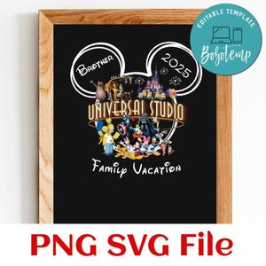 Universal Studio Family Party Customer Request PNG file template