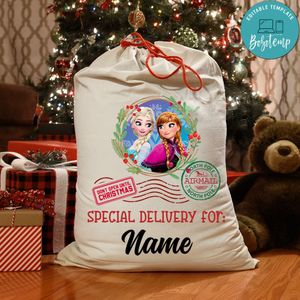 Frozen Santa Sack PNG SVG file template
