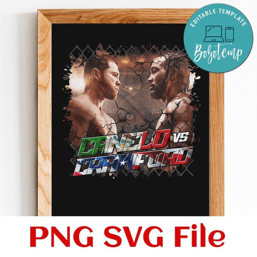 Canelo vs Crawford Customer Request PNG file template