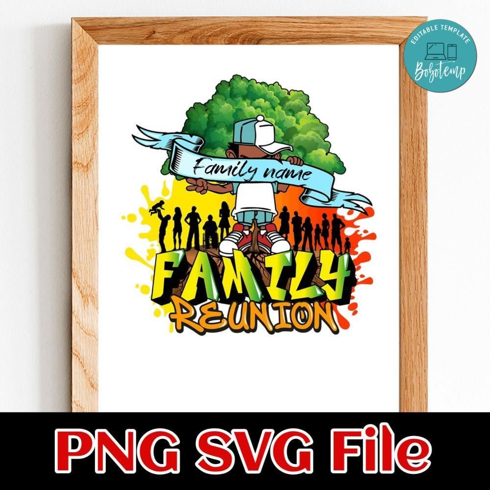 Afro family reunion Customer Request PNG file template
