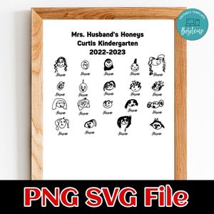 Mrs. Husband's Honeys Curtis Kindergarten PNG SVG file template
