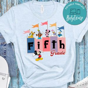 Fifth Grade Disney School PNG file template