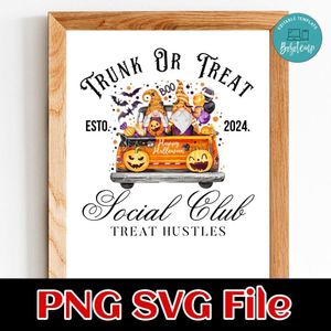 Trunk or treat Customer Request PNG file template