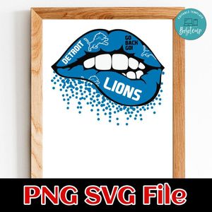 Lips Detroit Lions PNG file template
